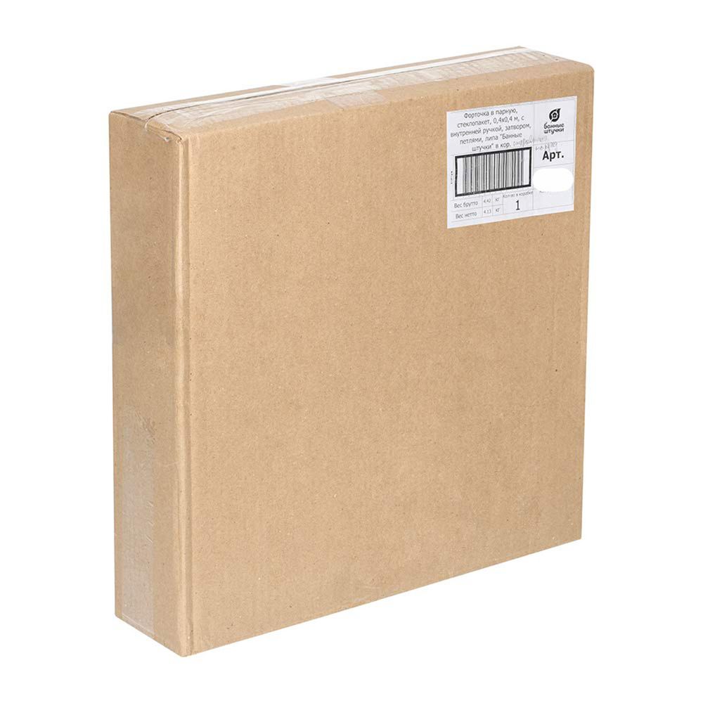 Форточка для бани и сауны Банные штучки, открытие наружу, двойное стекло, 40 х 40 см, липа, 271228