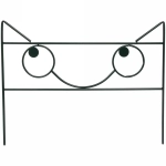 Заборчик садовый «Кошка» 45*67*335см (5 деталей)