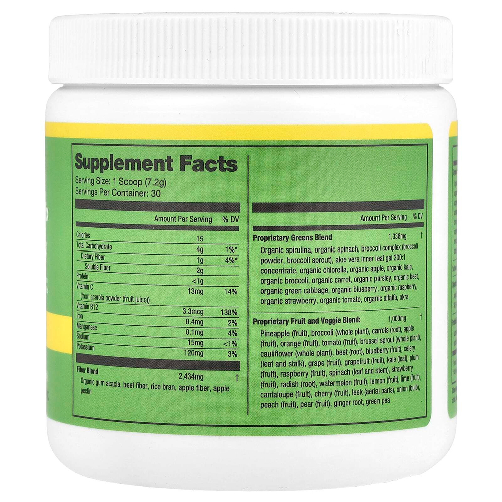 310 Nutrition, Greens, смесь суперфудов, яблоко и банан, 216 г (7,62 унции)