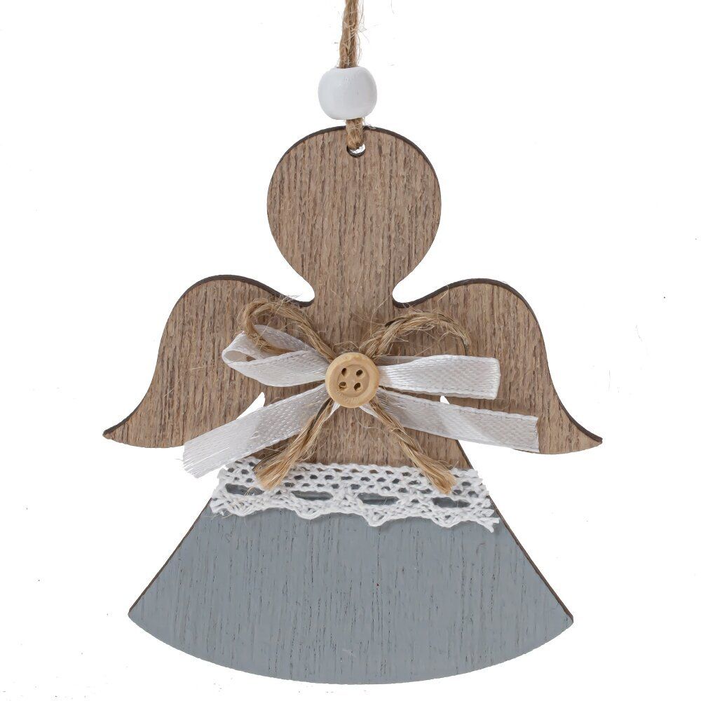 GAEM Изделие декоративное подвесное "Ангел/Ёлка/Звезда", L9 W1 H11,5 см, 3в.