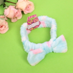 Повязка на голову «Кокетка - Леопард», цвет розовый, голубой и бежевый, 17,5*5см (упаковка белый ZIP пакет)