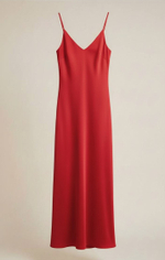 Платье комбинация "Богиня" в алом