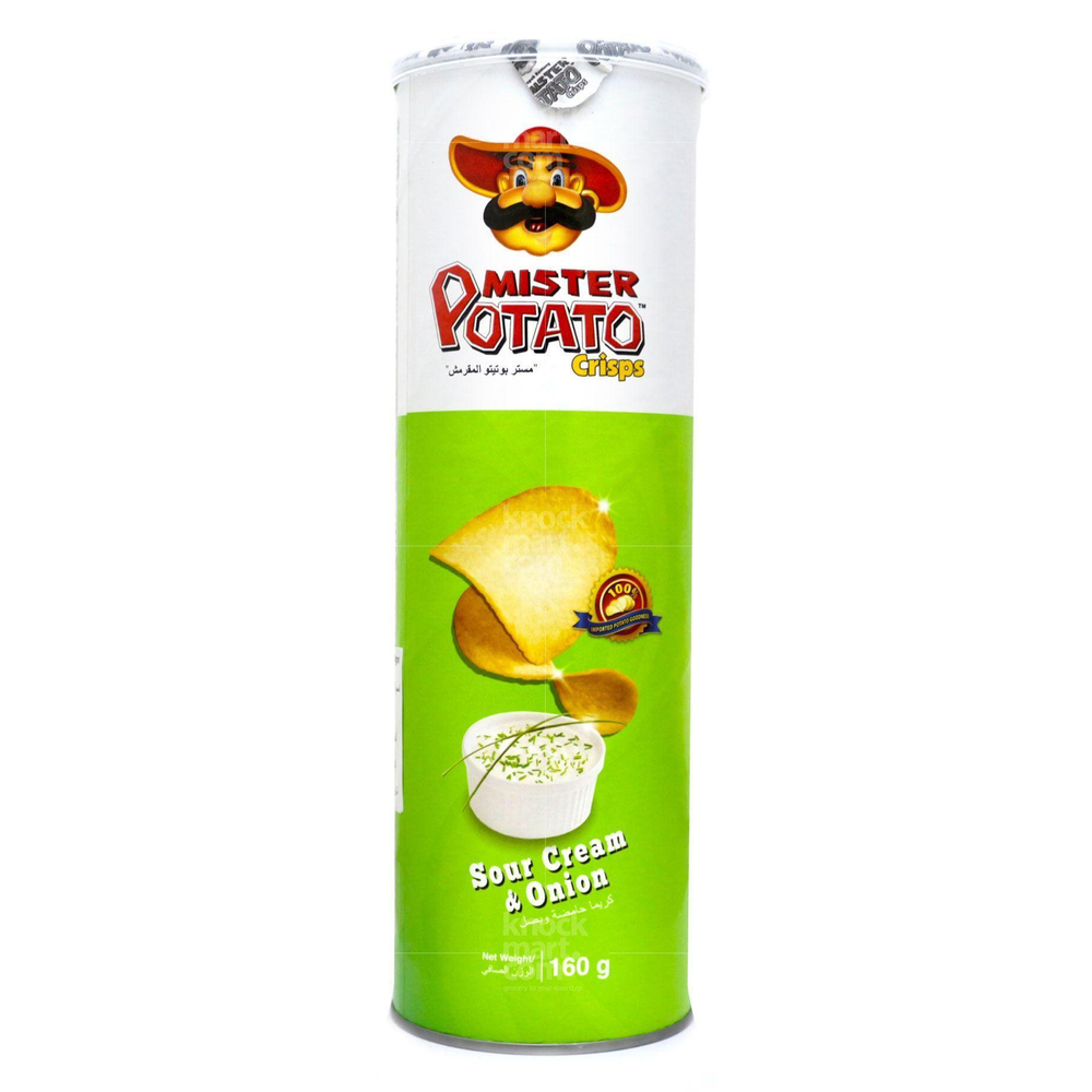 Чипсы картофельные Mister Potato со вкусом сметаны и лука