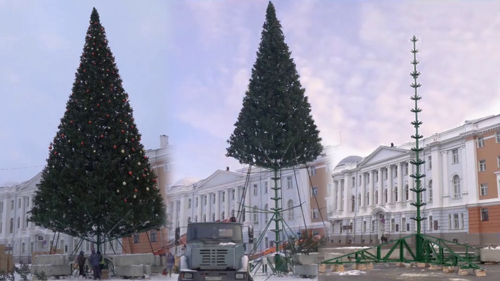 большая уличная ствольная елка "Альпийская"