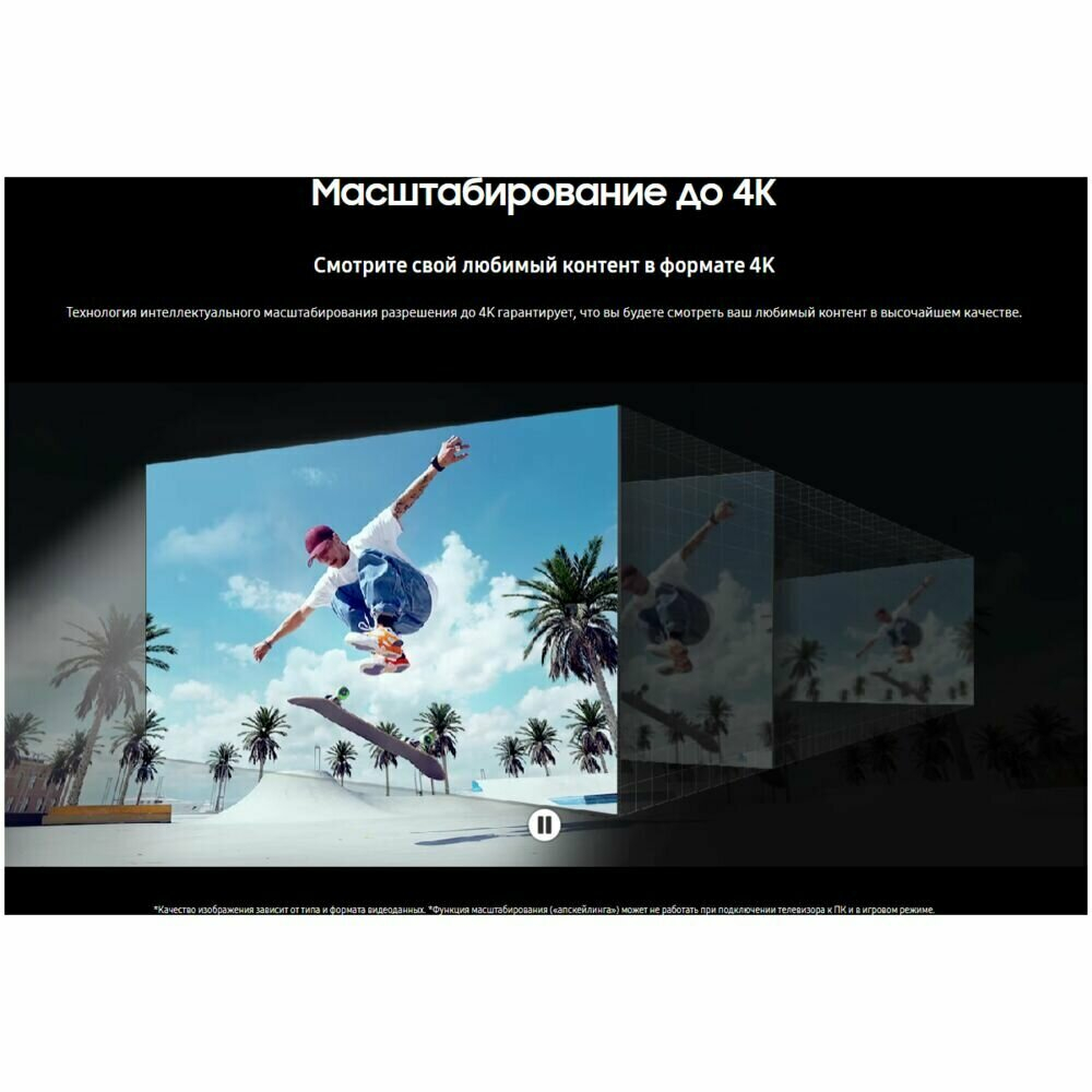 Телевизор 65" Samsung UE65DU8000UXRU 2024 (4K UHD 3840x2160, Smart TV) черный (EAC)