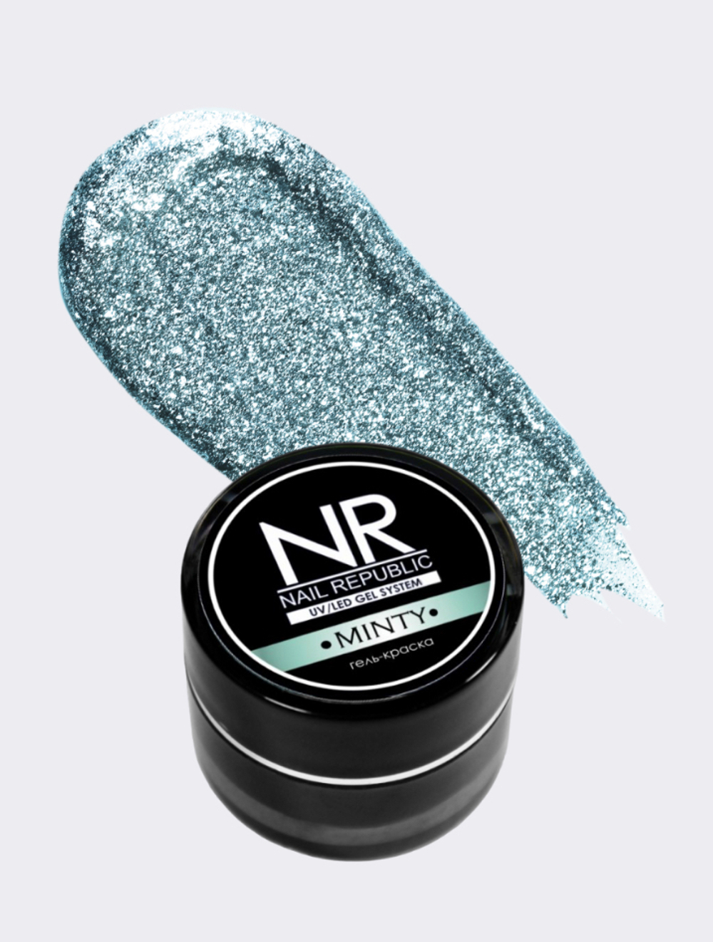 Гель-краска мерцающая №5, Minty (7 гр), NR