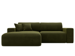 Диван угловой Лига-036 НПБ Классик левый угол МИКРОВЕЛЬВЕТ Зеленый