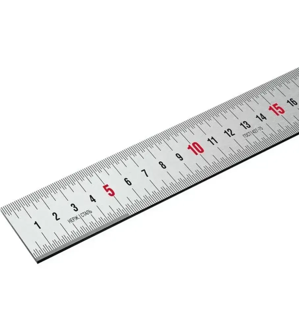 ЗУБР / 15см, усиленная нержавеющая линейка