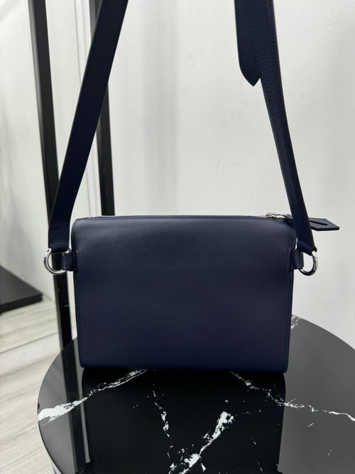 Сумка через плечо Hermes темно-синяя