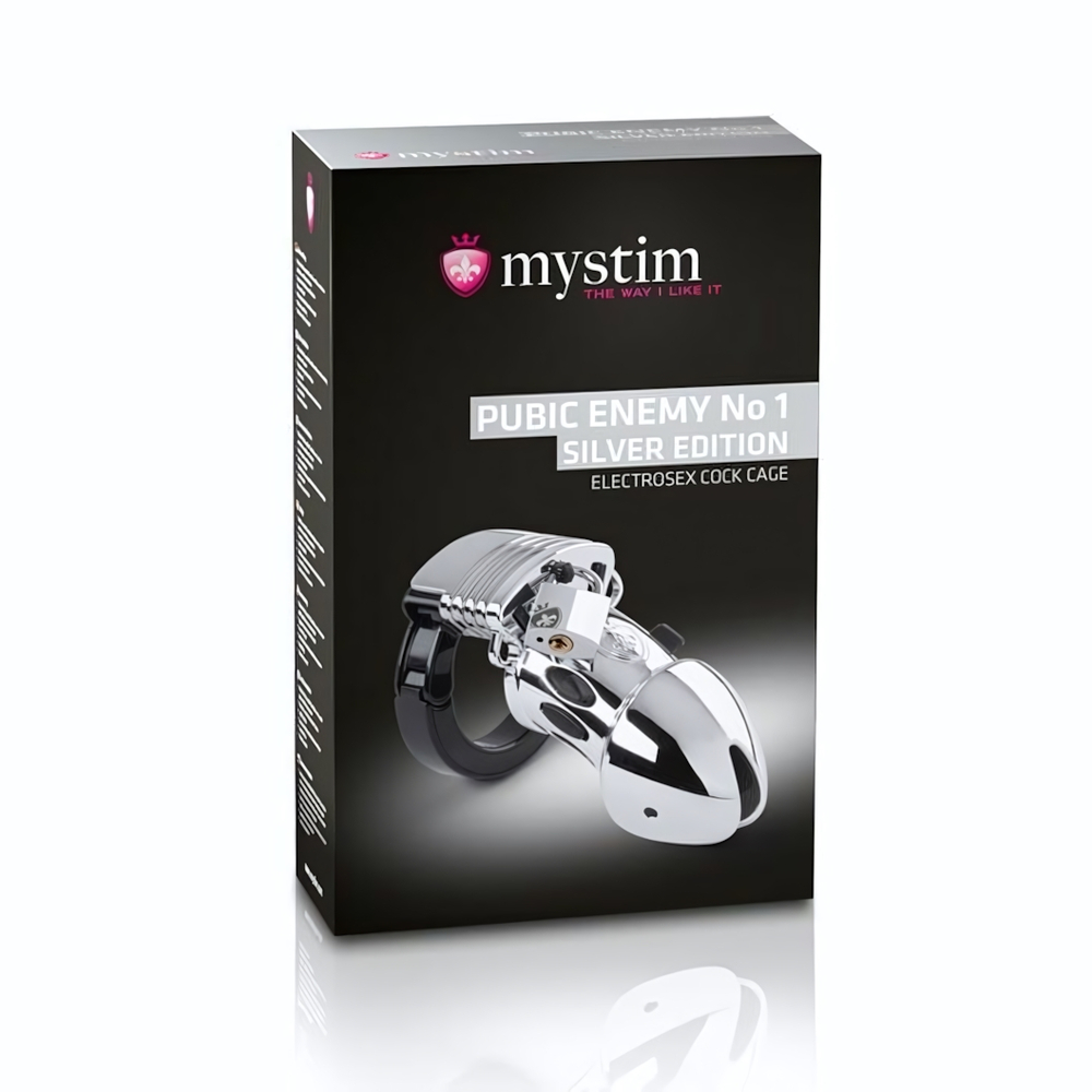 Мужской пояс верности Pubic Enemy No1 Silver Edition (Цвет: серебро)