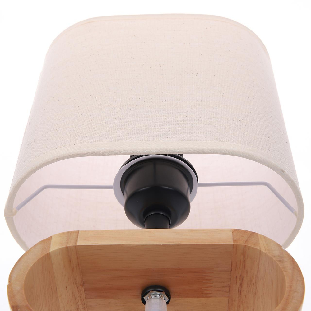 8199/1T COUNTY LN26 511 бежевый, дерево/текстиль Настольная лампа E27 1*60W 220V MADERANA