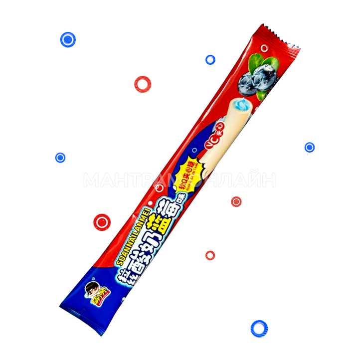 Конфета мягкая Suannaicaomei с мармеладом внутри вкус черника 13 г