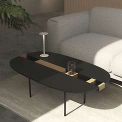 Журнальный столик Between L, 105х64х37 см, черный ясень