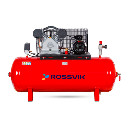 Компрессор ROSSVIK СБ4/Ф-270.LB50, 690 л/мин, 10 бар, ресивер 270 л, 380 В/4 кВт, красный