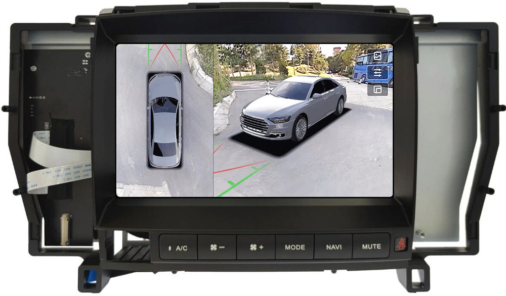 Магнитола для Toyota Crown / Crown Majesta S180 2004-2008 - Teyes CC3-2K-360 монитор 9.5" 2K QLED на Android 10, 6Гб+128Гб, CarPlay, 4G SIM-слот, 4 камеры в комплекте