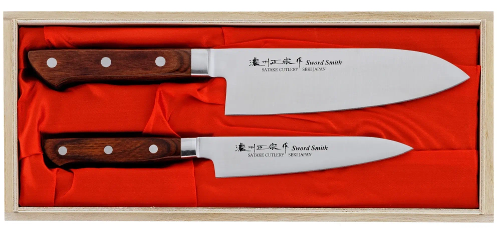Satake Набор из 2 ножей Kotori Santoku + универсальный нож