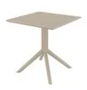 Стол пластиковый Sky 70х70 бежевый