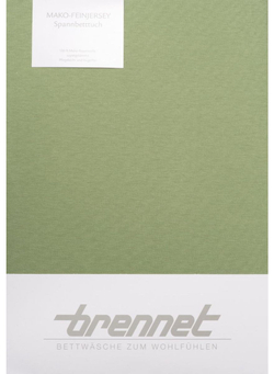 Простыня на резинке 180х200 Brennet 0036 340 темно-болотная Германия фото