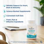 Nordic Naturals, Ultimate Omega, высокоэффективные омега-3 кислоты, со вкусом лимона, 60 капсул (640 мг в 1 капсуле)