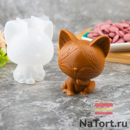 Силиконовый молд 3D «Котенок»