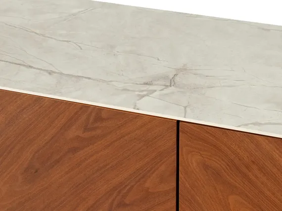 Тумба Adagio 200х52 см, орех, белая керамика