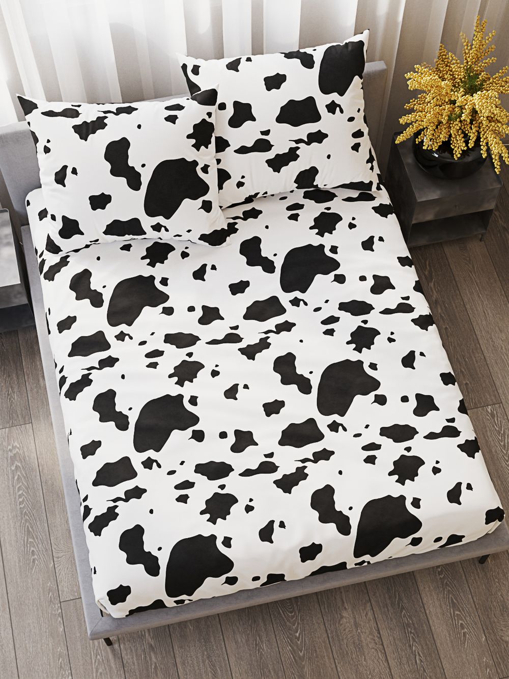 Постельное белье Полисатин Мечта "Milky" евро Наволочка 50х70 см 2 шт Простынь на резинке 180x200 см Пододеяльник 200x215 см