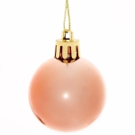 Новогодние шары 4 см (набор 6 шт) «Глянец», янтарь