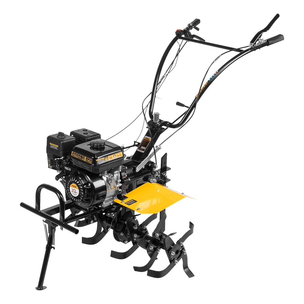 Мотоблок DPT-270X, 7 л.с., диск.сцеп, шир 90 см, глуб 35 см,фрез 3х4,ВОМ,скор 2В/1Н,кол 8" Denzel