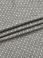 Трикотаж шерсть с хлопком Eleventy серый в белую полоску