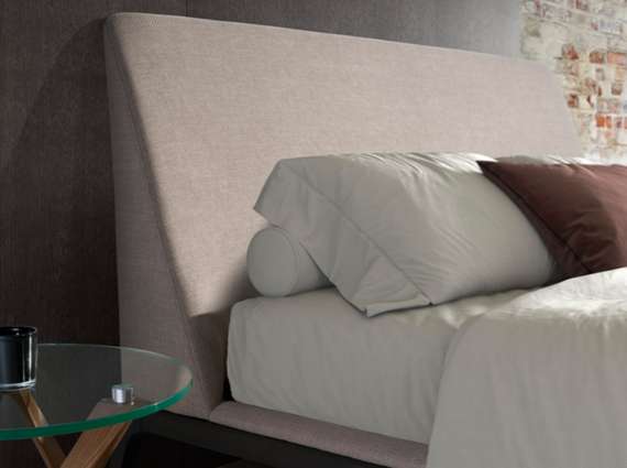 Кровать Angel Cerda 7155 из серой ткани