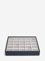 Органайзер для украшений и часов Stackers Classic Jewellery Box, 3 секции -Dove Grey & Rose (Navy Blue / темно-синий / Navy Blue / Органайзер с крышкой)