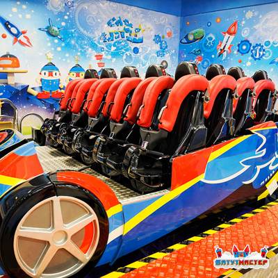 Детскй аттракцион-горка «Безумные гонки», 16 мест, 18×10×2 м