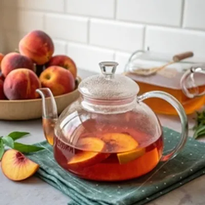 Пряный чай с персиком и медом