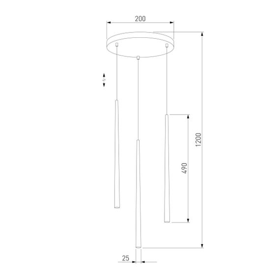 Подвесная люстра TK Lighting 6413 Piano Black