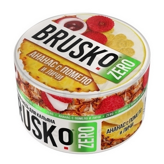 Бестабачная смесь для кальяна BRUSKO, 250 г, Ананас с помело и личи, Zero (М)