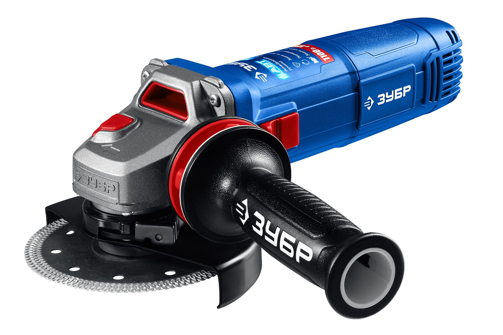 ЗУБР 1100 Вт, d125 мм, УШМ, регулировка оборотов, фланец ″МИГ″, Профессионал (УШМ-П125-1105 Э)