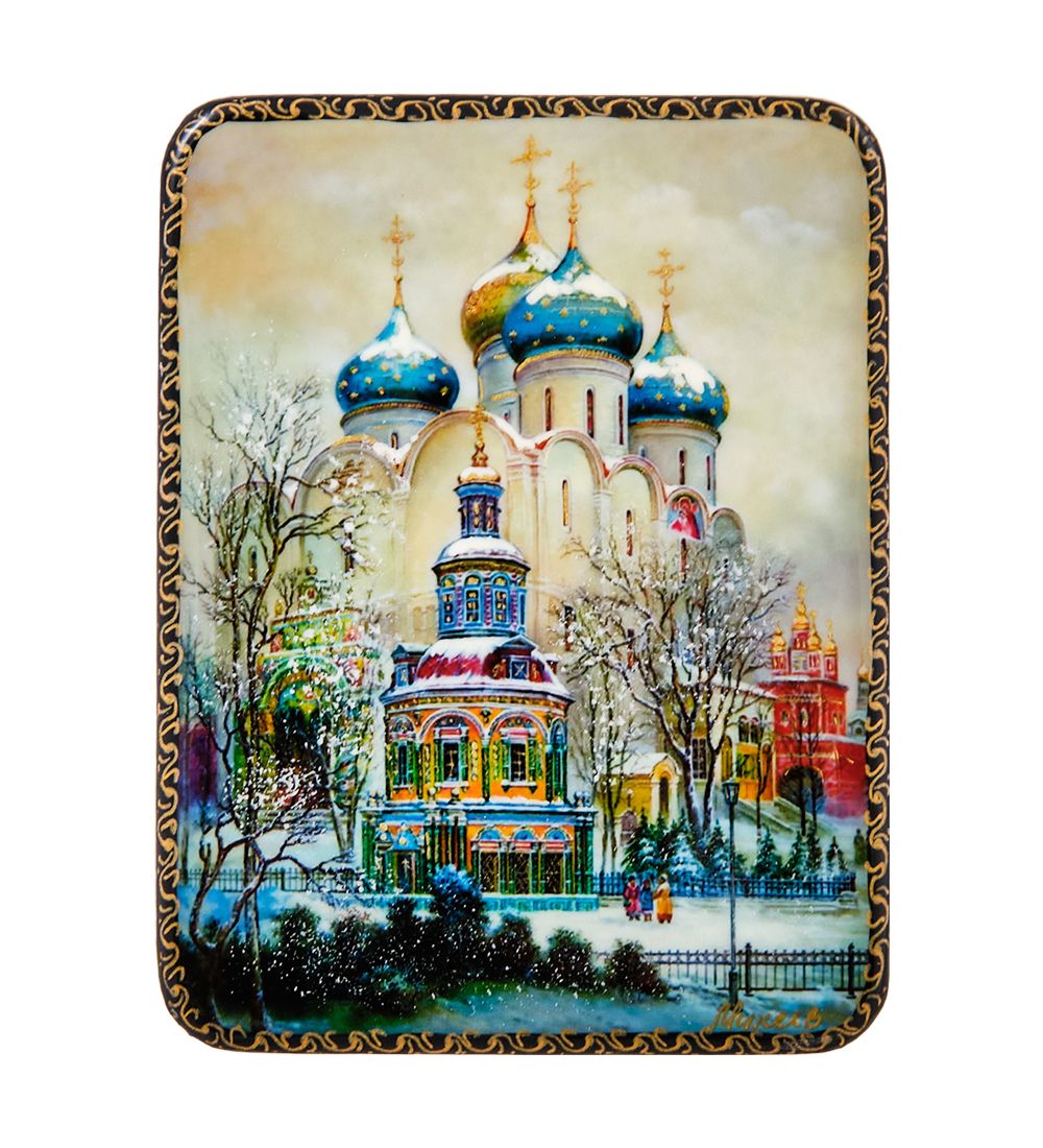 ШК-19/38-A Шкатулка в технике декупаж «Загорск» (10х8х3,5)