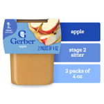 Gerber, 2nd Foods®, Sigma, со вкусом яблока, 2 шт. в упаковке, 113 г (4 унции)
