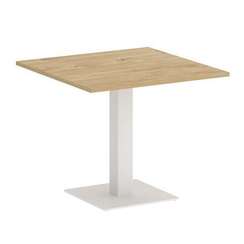 Onix Direct Стол квадратный O.SPRG-2 Тиквуд Светлый/Металл Белый 900*900*750