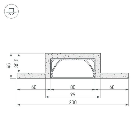 Профиль декоративный Arlight ARL-Line-80-2000 027730