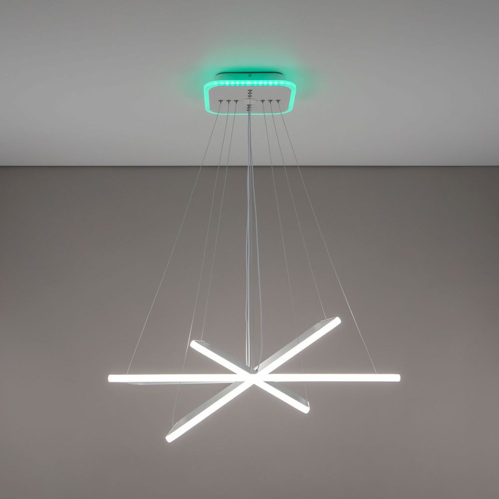 Citilux Неон Смарт CL731AK110E Умная подвесная люстра Белая