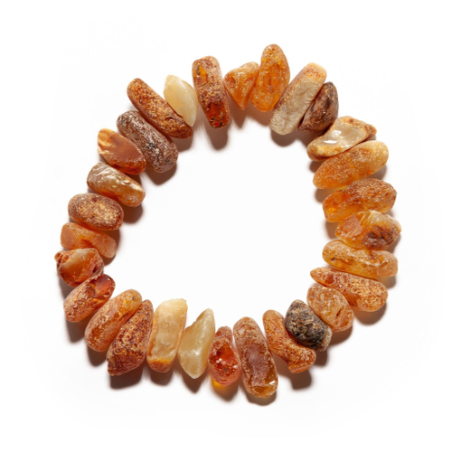 Браслет из натурального янтаря лечебного, бусины до 2 см.