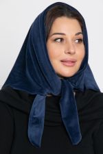 Косынка с завязками Велюр (синяя) КЗВ13-23М LT Collection