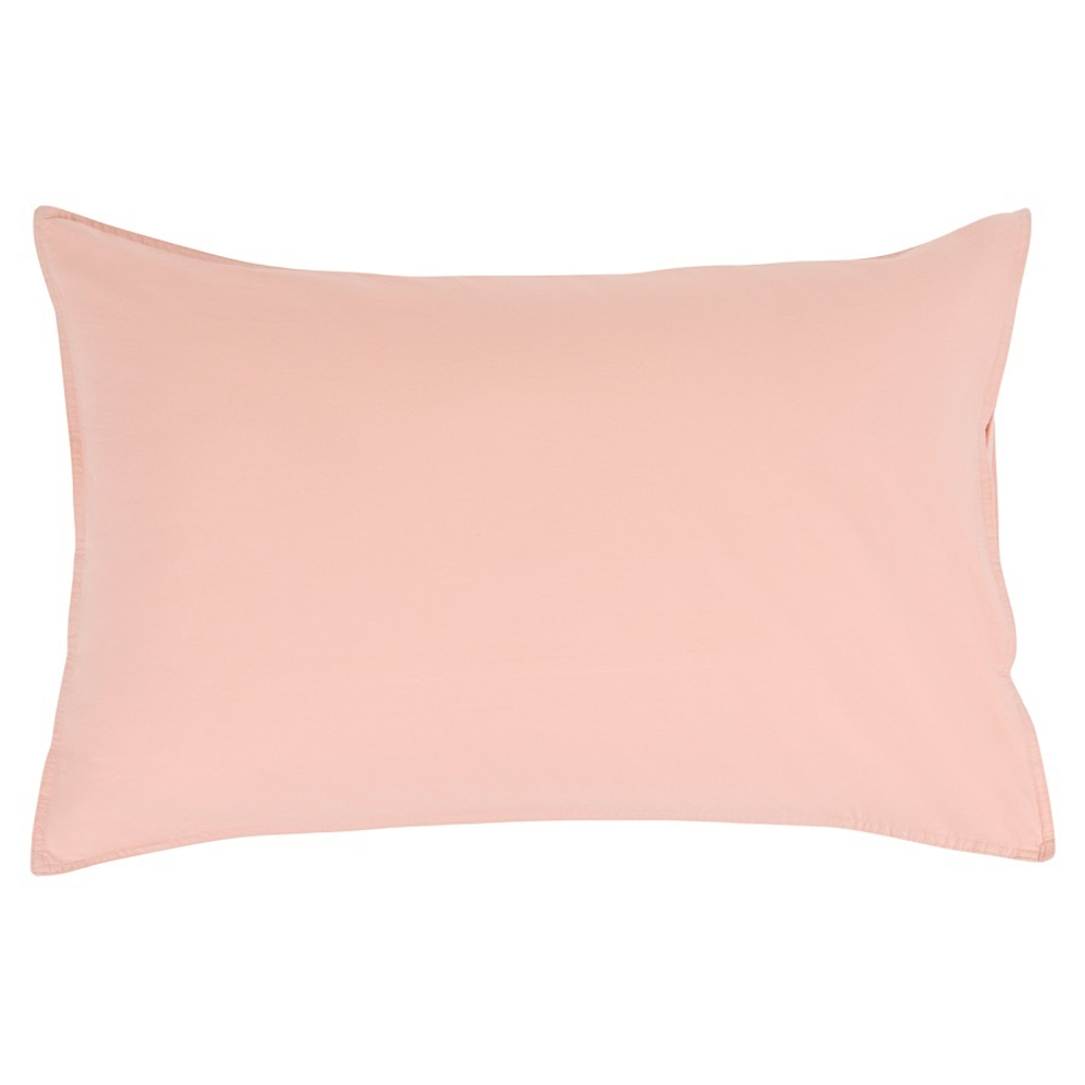Набор из двух наволочек цвета пыльной розы из органического стираного хлопка из коллекции essential, 50х70 см