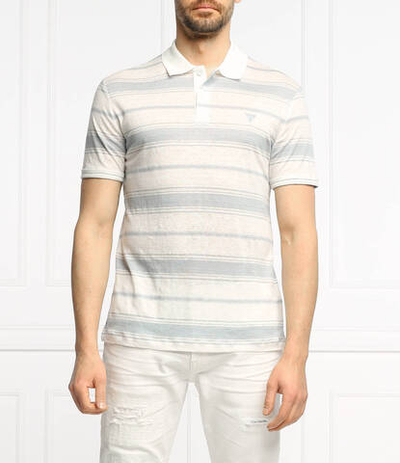 льняное поло josu GUESS - голубой(M2GP08 KB3F0)