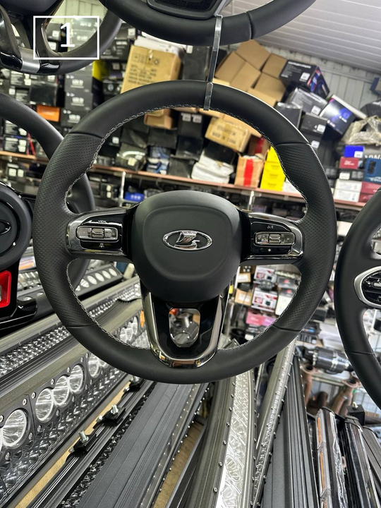 Мультируль Нива 4х4/Легенд с подсветкой кнопок, обшивка экокожей, без обогрева