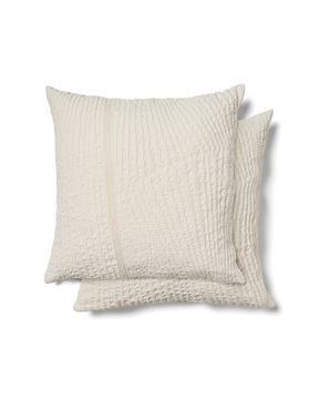 Комплект из 2 чехлов для подушек Raylo из хлопка с текстурой и полосками 50 x 50 см