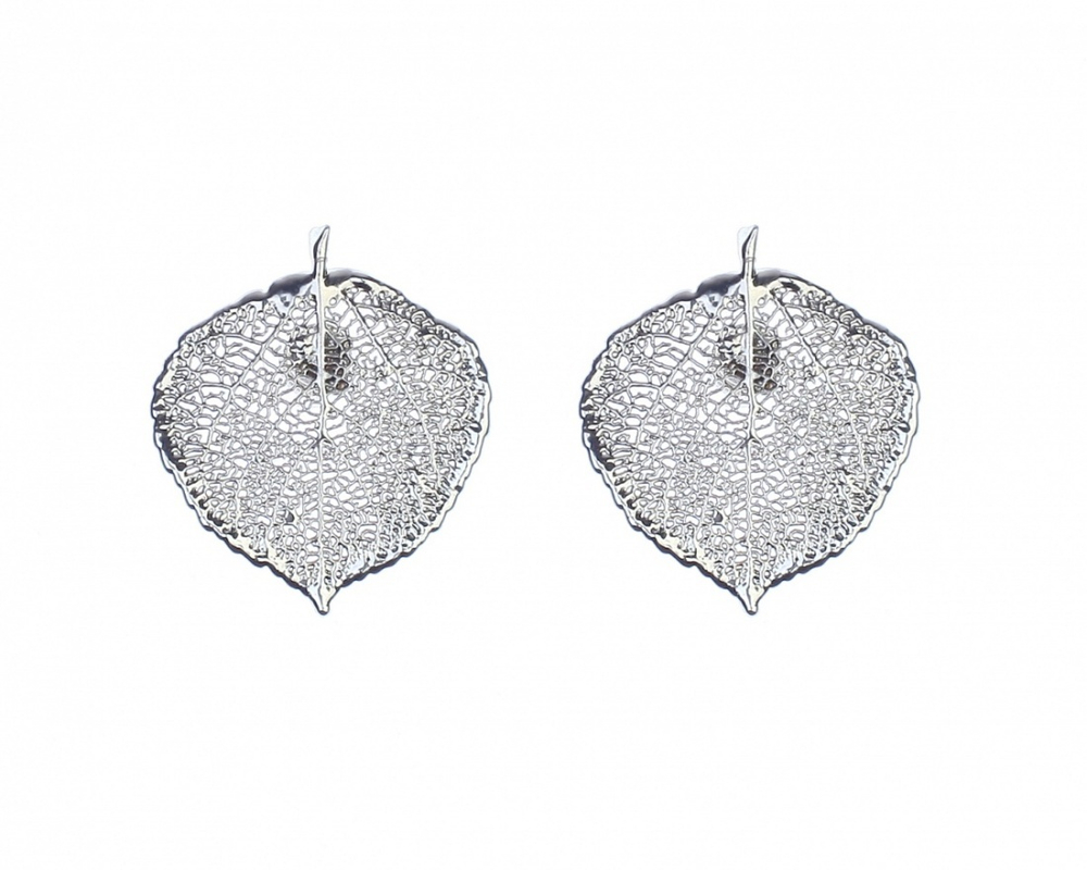 Пусеты листья Ester Bijoux Осина LF30C-S BW
