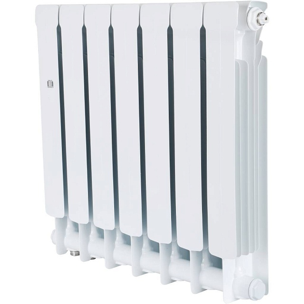 Радиатор биметаллический STOUT Space 500 - 7 секций (подключение нижнее правое, цвет белый)