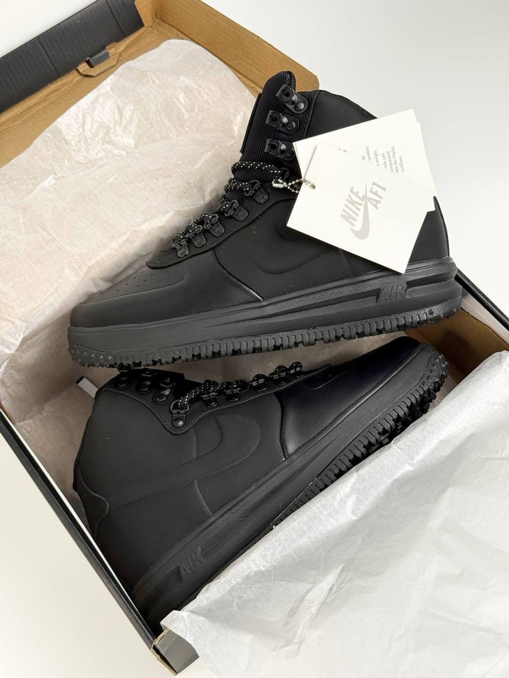 Кроссовки Nike LunarForce 1 на меху #B53 (черн.)